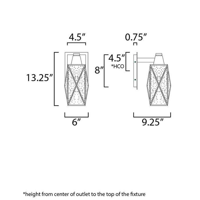 Maxim 11563 Norfolk 1-lt 6" Outdoor Wall Sconce