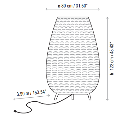 Bover Amphora 02 2-lt 48" Tall LED Outdoor Floor Lamp