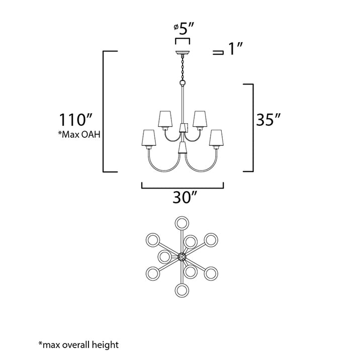 Maxim 11826 Shelter 9-lt 30" Chandelier