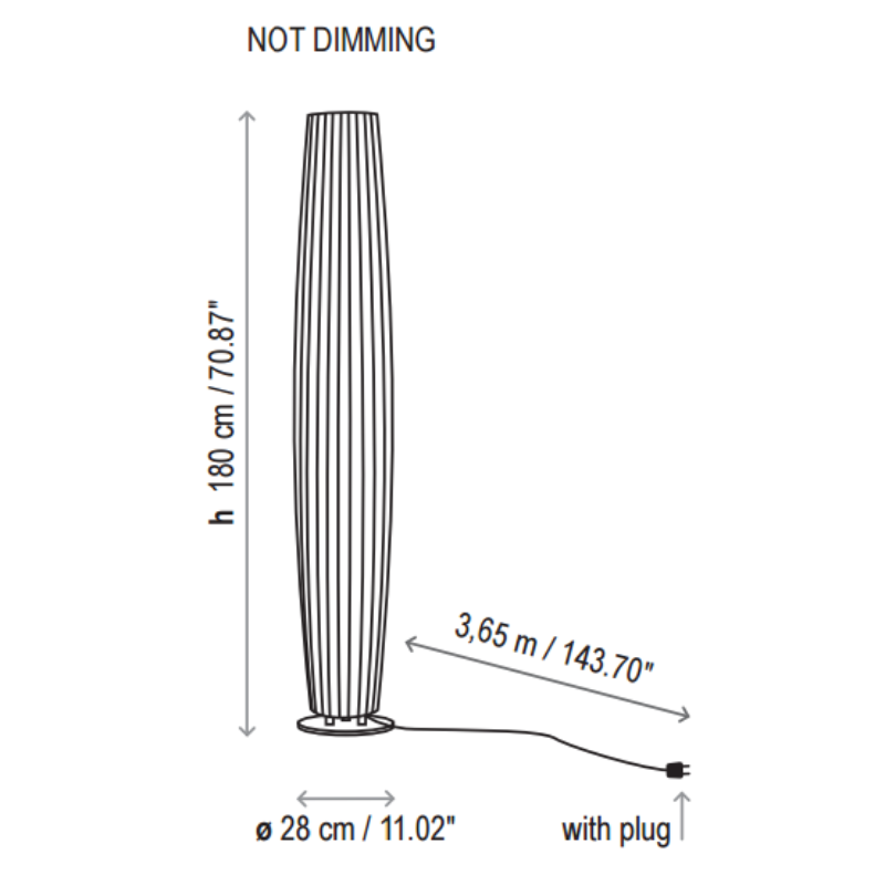Bover Maxi P/180 2-lt 71" Tall LED Outdoor Floor Lamp
