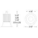 Nora NC2-431L15 4" LED Sapphire II Open Reflector, 18W, 3500K
