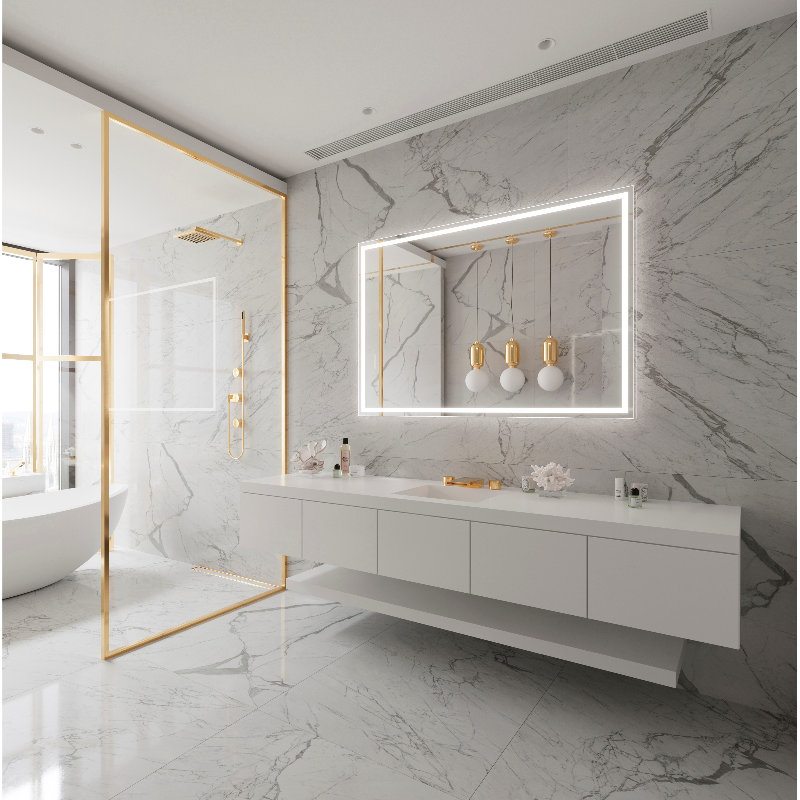 Paris Mirror Harmony 60 x 45 Rectangle LED Illuminated Mirror, RGBW