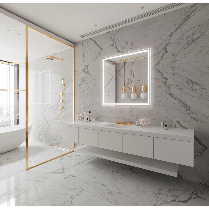 Paris Mirror Harmony 40 x 40 Square LED Illuminated Mirror, RGBW