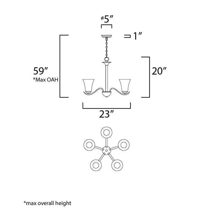 Maxim 12075 Vital 5-lt 23" Chandelier