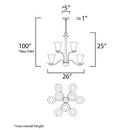 Maxim 12076 Vital 9-lt 26" Chandelier