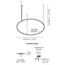 Axo USULA120 U-Light 47" LED Pendant, Recessed Canopy