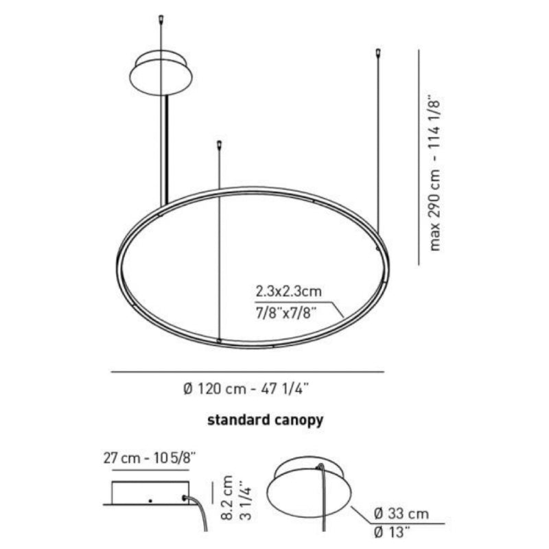 Axo USULA120 U-Light 47" LED Pendant