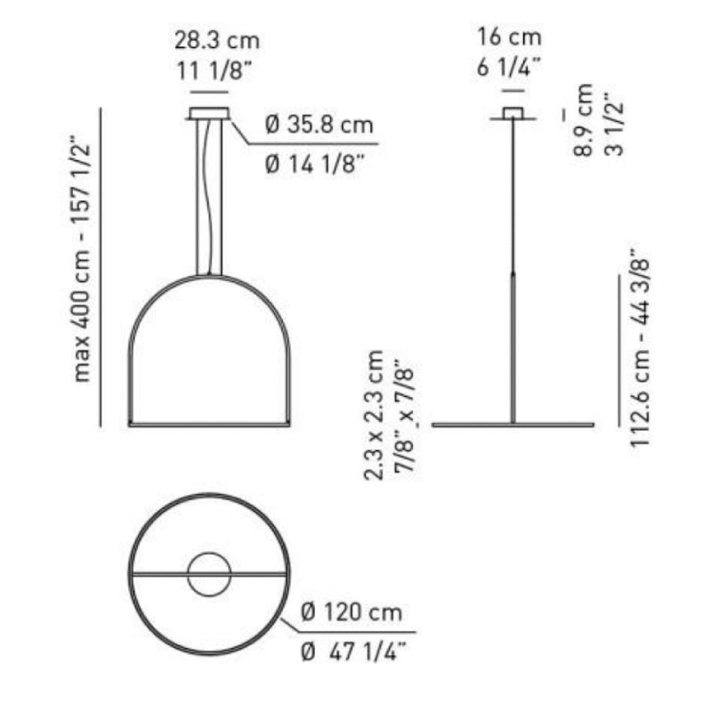 Axo USULI120 U-Light 47" LED Pendant