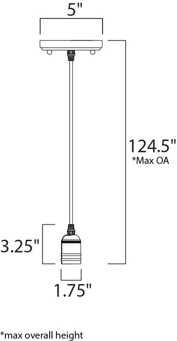 Maxim 12121 Early Electric 1-lt 5" Pendant