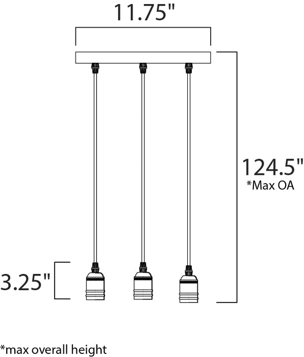 Maxim 12123 Early Electric 3-lt 11.75" Pendant