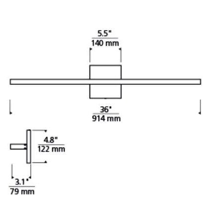 Tech 700BCBND36 Banda 1-lt 36" LED Bath