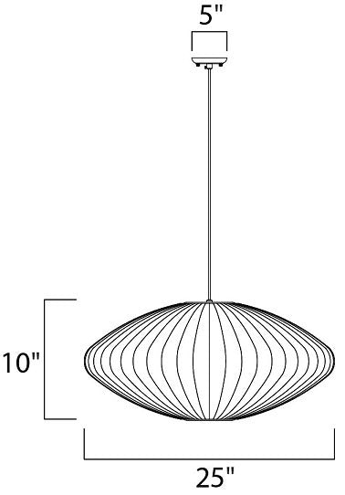 Maxim 12190 Cocoon 1-lt 25" Pendant