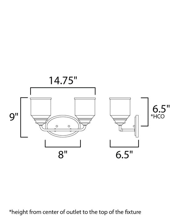 Maxim 12262 Acadia 2-lt 14.75" Bath Vanity