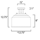 Maxim 12271 Acadia 3-lt 13" Semi-Flush Mount