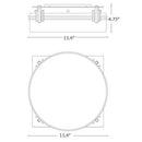 Hubbardton Forge 124394 Banded 2-lt 14" Semi Flush