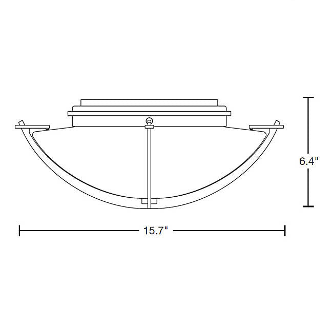 Hubbardton Forge 124550 Compass 2-lt 16" Flush Mount