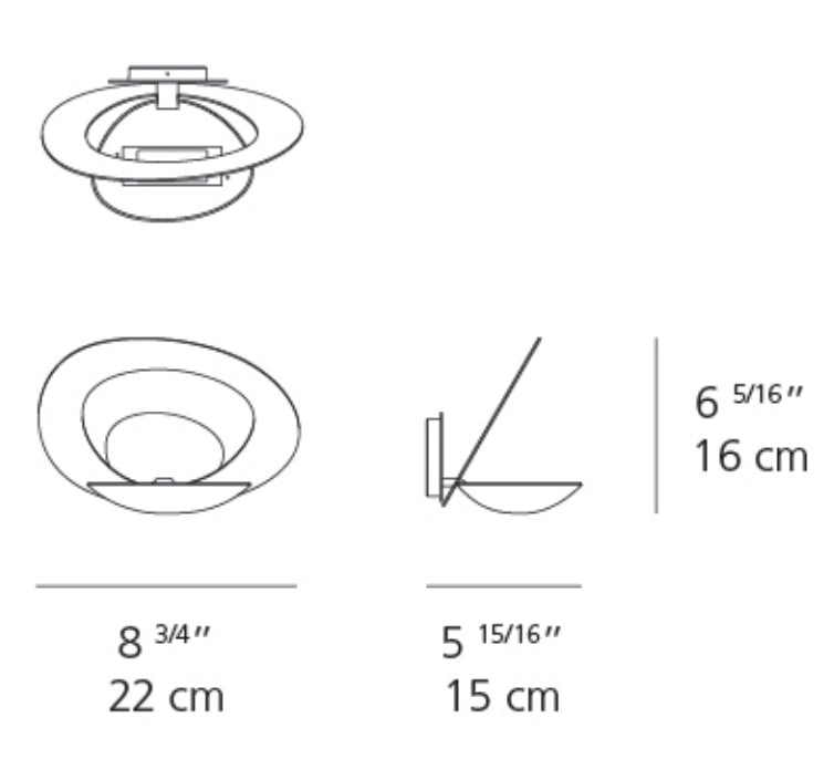 Artemide Pirce Micro LED Wall Light