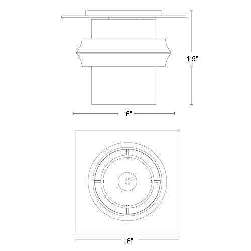 Hubbardton Forge 124910 Twilight 1-lt 6" Flush Mount