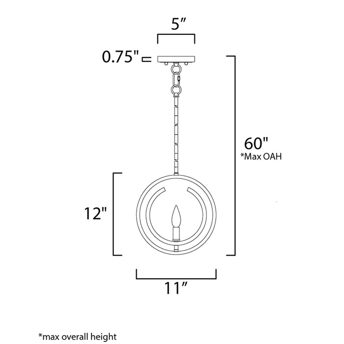 Maxim 12500 Clip 1-lt 11" Mini Pendant/Semi Flush Mount