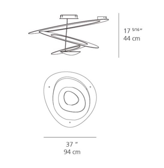 Artemide Pirce LED Ceiling Light - Dimmable 2-Wire