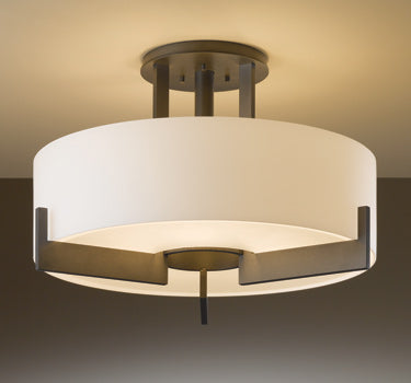 Hubbardton Forge 126403 Axis 3-lt 19" Semi-Flush