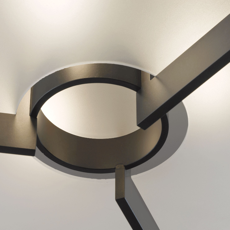 Hubbardton Forge 126403 Axis 3-lt 19" Semi-Flush