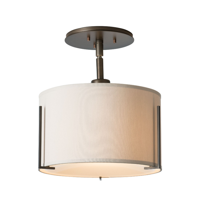 Hubbardton Forge 126498 Exos Single Shade 1-lt 12" Semi-Flush