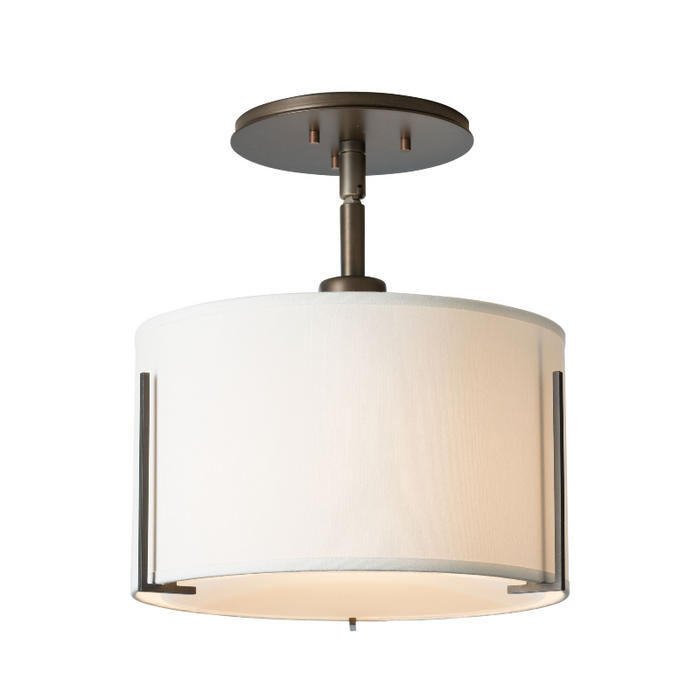 Hubbardton Forge 126498 Exos Single Shade 1-lt 12" Semi-Flush