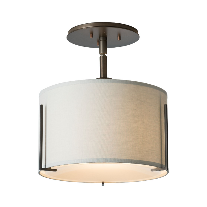 Hubbardton Forge 126498 Exos Single Shade 1-lt 12" Semi-Flush