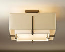 Hubbardton Forge 126507 Exos 2-lt 17" Square Small Double Shade Semi-Flush