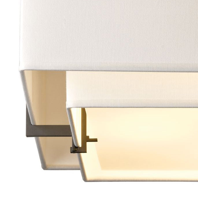 Hubbardton Forge 126510 Exos Square Double Shade 4-lt 21" Semi-Flush