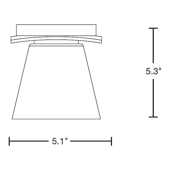 Hubbardton Forge 126601 Wren 1-lt 5" Flush Mount