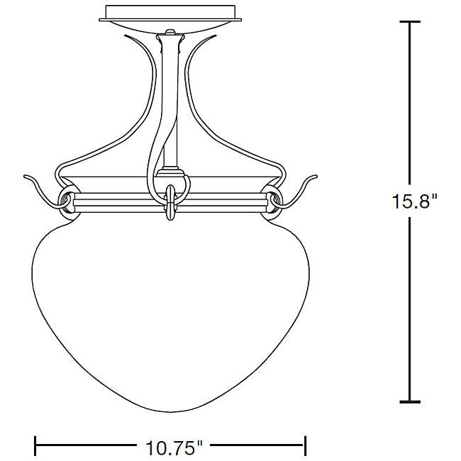 Hubbardton Forge 126754 Acharn 5-lt 11" Semi-Flush