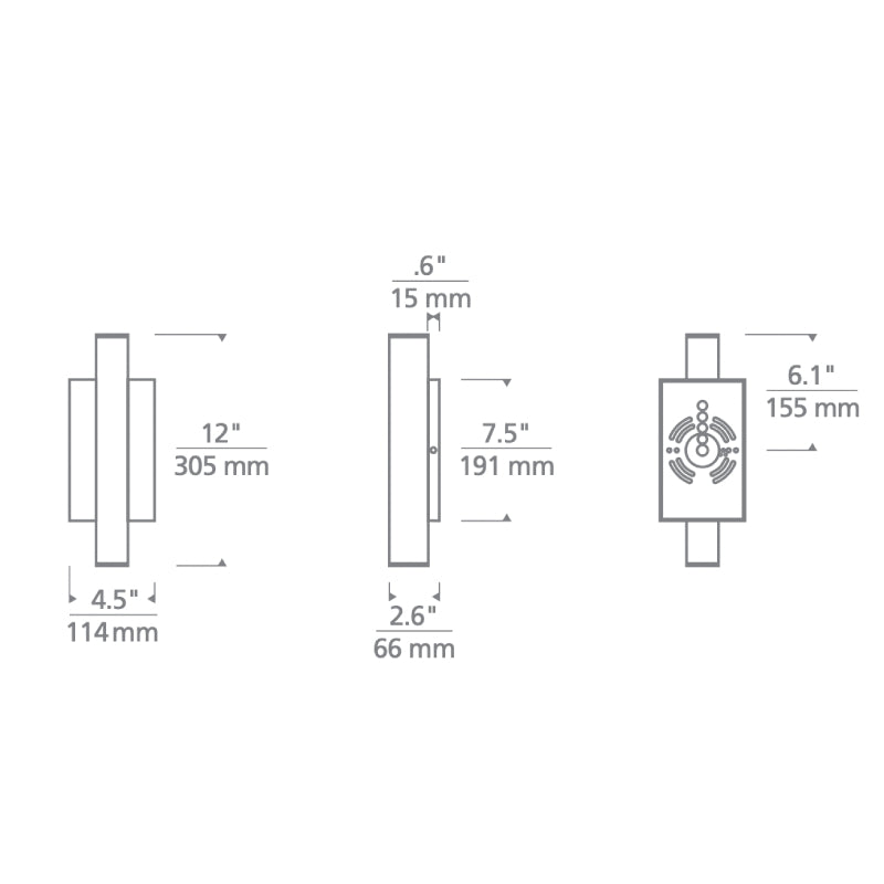 Visual Comfort 700OWCHAS Chara Square 12 12" Tall LED Outdoor Wall Light