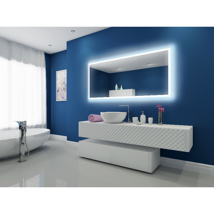 Paris Mirror Rectangle 70 x 32 LED Backlit Mirror, RGB