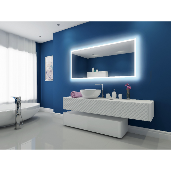 Paris Mirror Rectangle 70 x 32 Rectangle LED Illuminated Mirror, RGBW