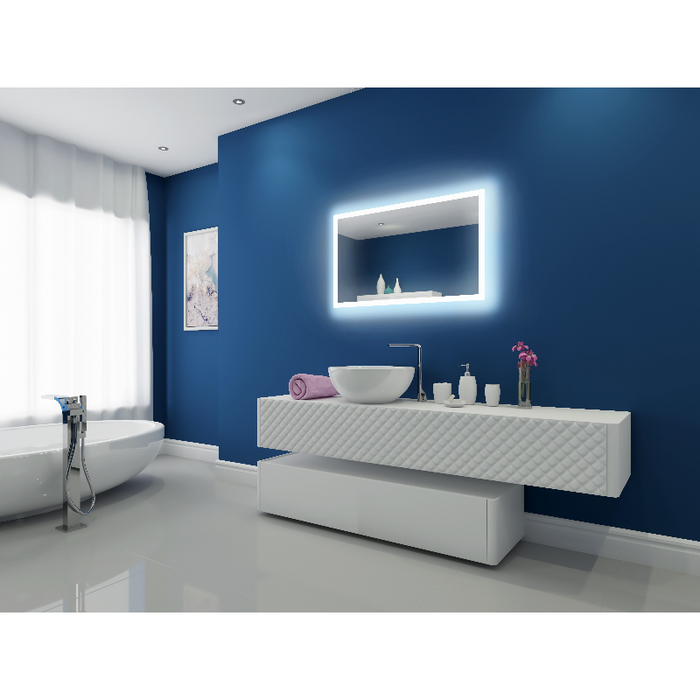 Paris Mirror Rectangle 40 x 24 Rectangle LED Illuminated Mirror, RGBW