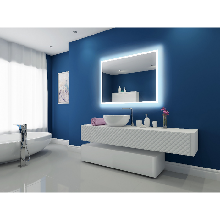 Paris Mirror Rectangle 48 x 36 LED Backlit Mirror, RGB