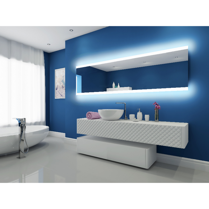 Paris Mirror Paris 96 x 28 Rectangle LED Illuminated Mirror, RGBW