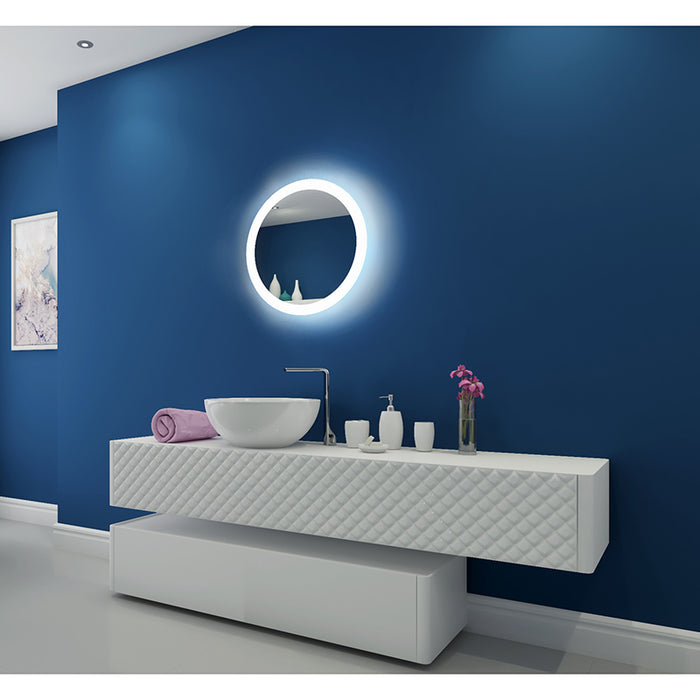 Paris Mirror Round Backlit 24 x 24 Round LED Illuminated Mirror, RGBW