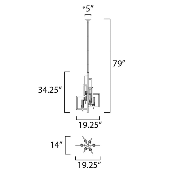 Maxim 16116 Flambeau 6-lt 19.25" Chandelier