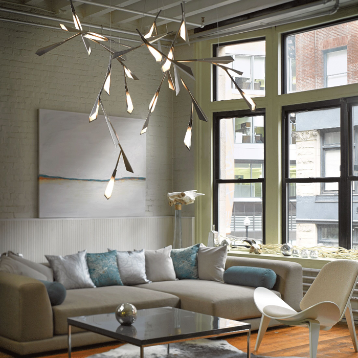Hubbardton Forge 135001 Quill 5-lt 16" LED Pendant