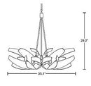 Hubbardton Forge 136505 Corona 6-lt 35" Large Pendant