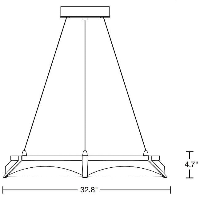 Hubbardton Forge 138650 Bento 1-lt 33" LED Pendant