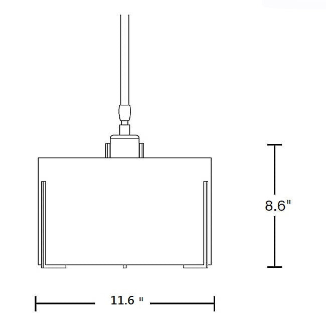 Hubbardton Forge 139590 Exos 1-lt 12" Small Pendant