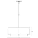 Hubbardton Forge 139630 Exos 4-lt 21" Square Double Shade Pendant