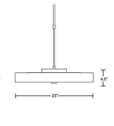 Hubbardton Forge 139713 Disq Large 1-lt 23" LED Pendant