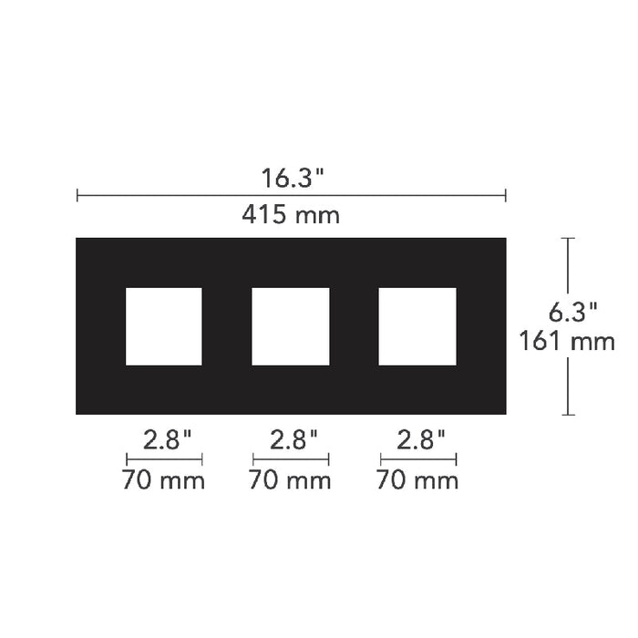 Element EMT 1x3 Multiples Spot Flanged Trim