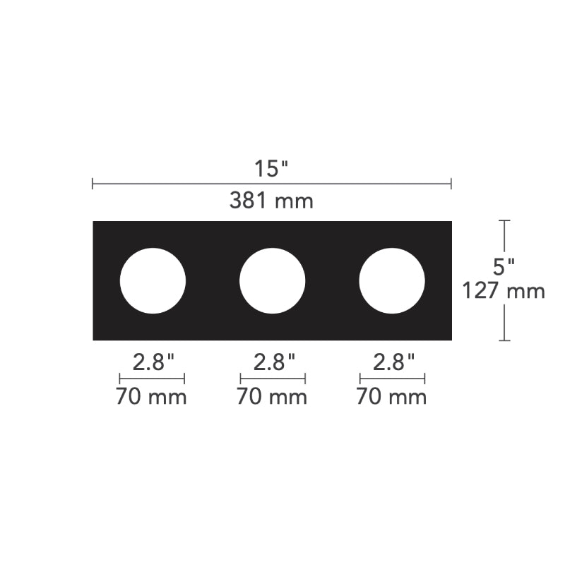 Element EMT 1x3 Multiples Spot Flangeless Trim