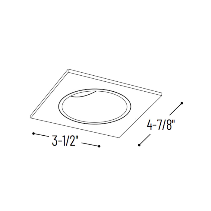 Nora NIO-4SD/HL 4" Iolite LED Square Adjustable Deep Reflector Trim - High Lumen